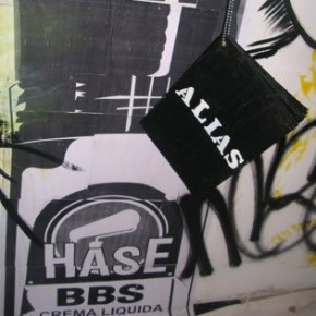 Stencil de Hase | Fotocopia | 2006 | Libro Alias de Luis Romero | Acrilico sobre papel | 2006