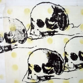 Obra de Luis Romero | Vanitas |Serigrafia sobre papel pintado | 2006