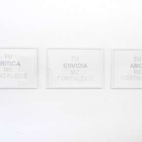 Luis Romero | Tu crítica me fortalece , tu envidia me fortalece , tu amor me fortalece |2008 | grafito sobre papel