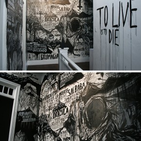 To live is to die | 2010 | Tinta china sobre pared | Galería Revolver