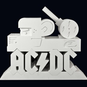 AC/DC 40th Anniversary “Hard as a Rock” | 2013 | 70 x 100 x 40 cm / 27.5 x 39.3 x 15.7 pulgadas | Colaboración con Factum Art | Mármol de carrara | Edición del 40 aniversario de AC/DC