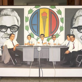 Claudio Perna (1938-1997) | Serie: Partidos políticos y personajes de la América Latina (1979) | Óleo sobre tela | Galería de Arte Nacional, Caracas