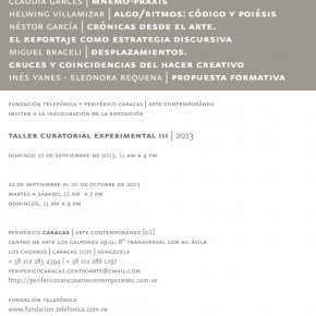 Taller Curatorial Experimental III